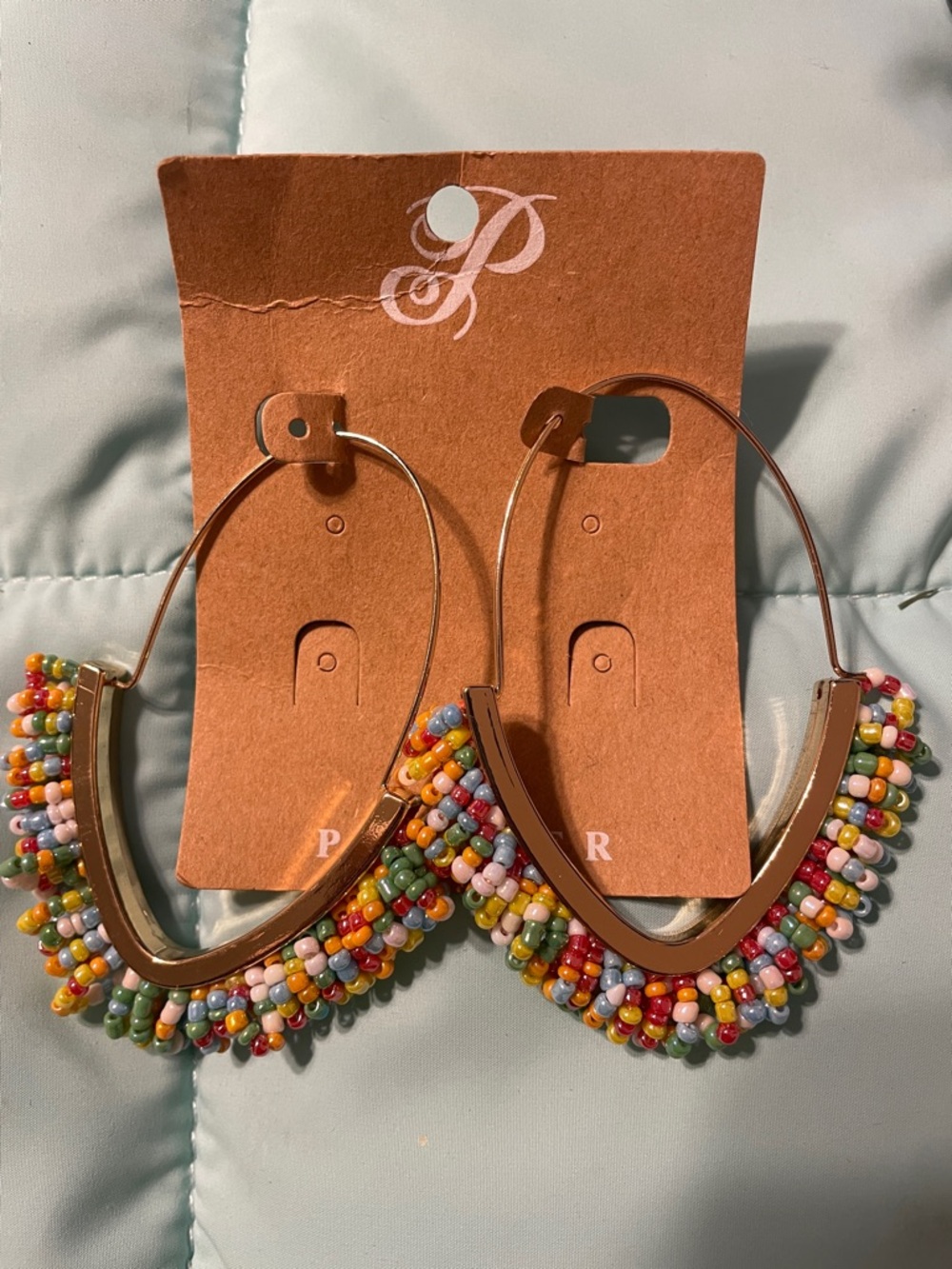 Plunder- Beaded Multi-Color Hoop Earrings